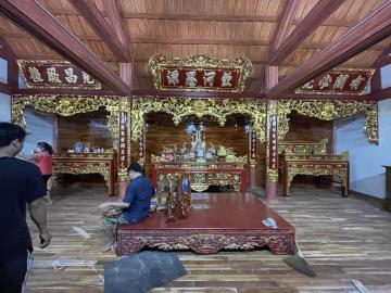 Chế tác cửa võng gỗ mít bền đẹp tại Sơn Đồng