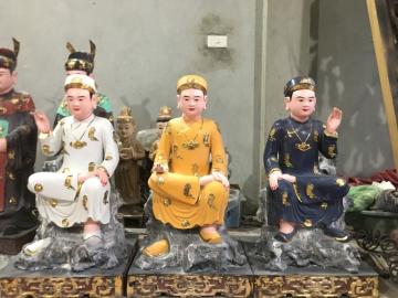 Chế tác tượng gỗ Ông Hoàng Bơ, Hoàng Bảy, Hoàng Mười