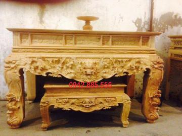 Sập thờ tứ linh mẹ con