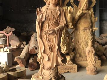 Mẫu 100 tượng gỗ đẹp bởi nghệ nhân làng nghề Sơn Đồng